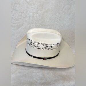 Justin 20x Straw Cowboy Hat With Decorative Black Band Size 6 7/8 - 55 men’s